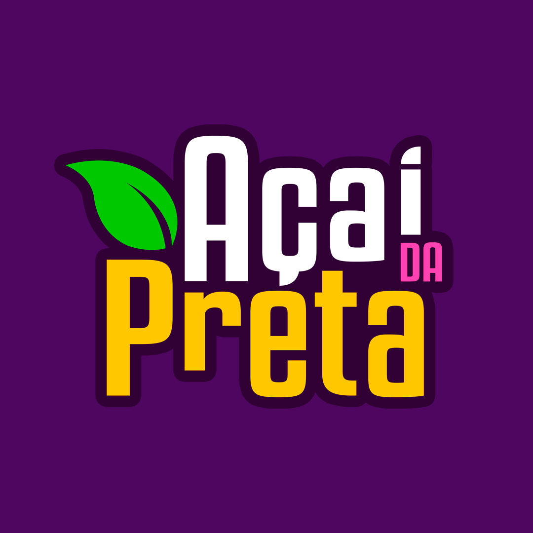 Logo Açaí da Preta